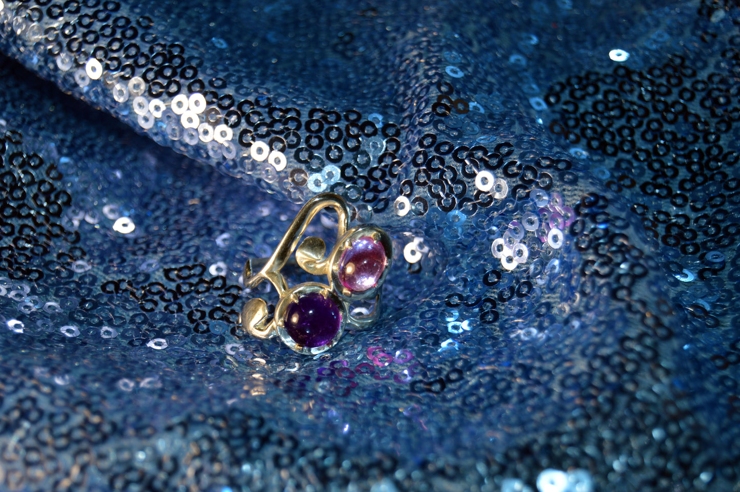 Sapphire & Amethyst 925 Silver ring