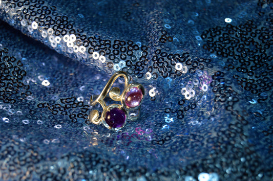 Sapphire & Amethyst 925 Silver ring