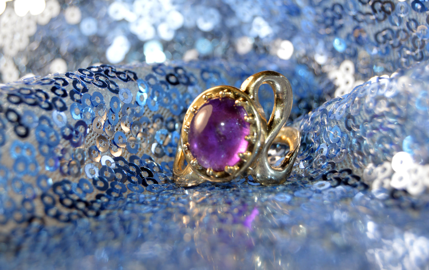 14K Yellow Gold & Amethyst Ring