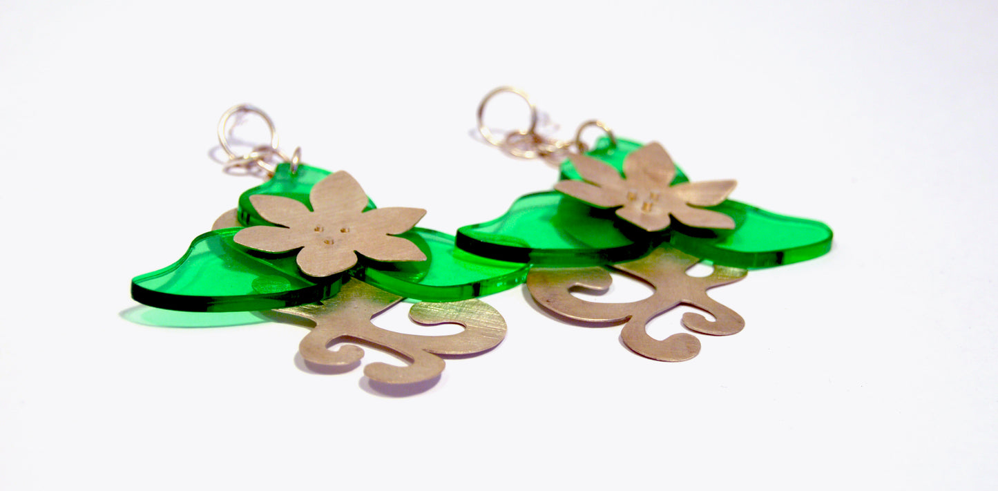 925 Silver and Acrylic Earrings